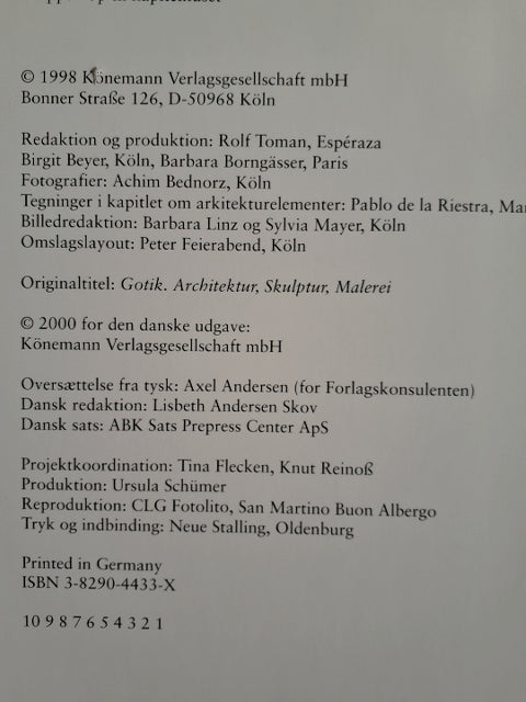 Bog: Gotik: Arkitektur, skulptur, malerkunst